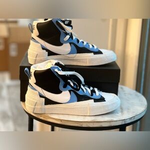 Nike Sacai X Blazer Mid Blue Black Size 6.5